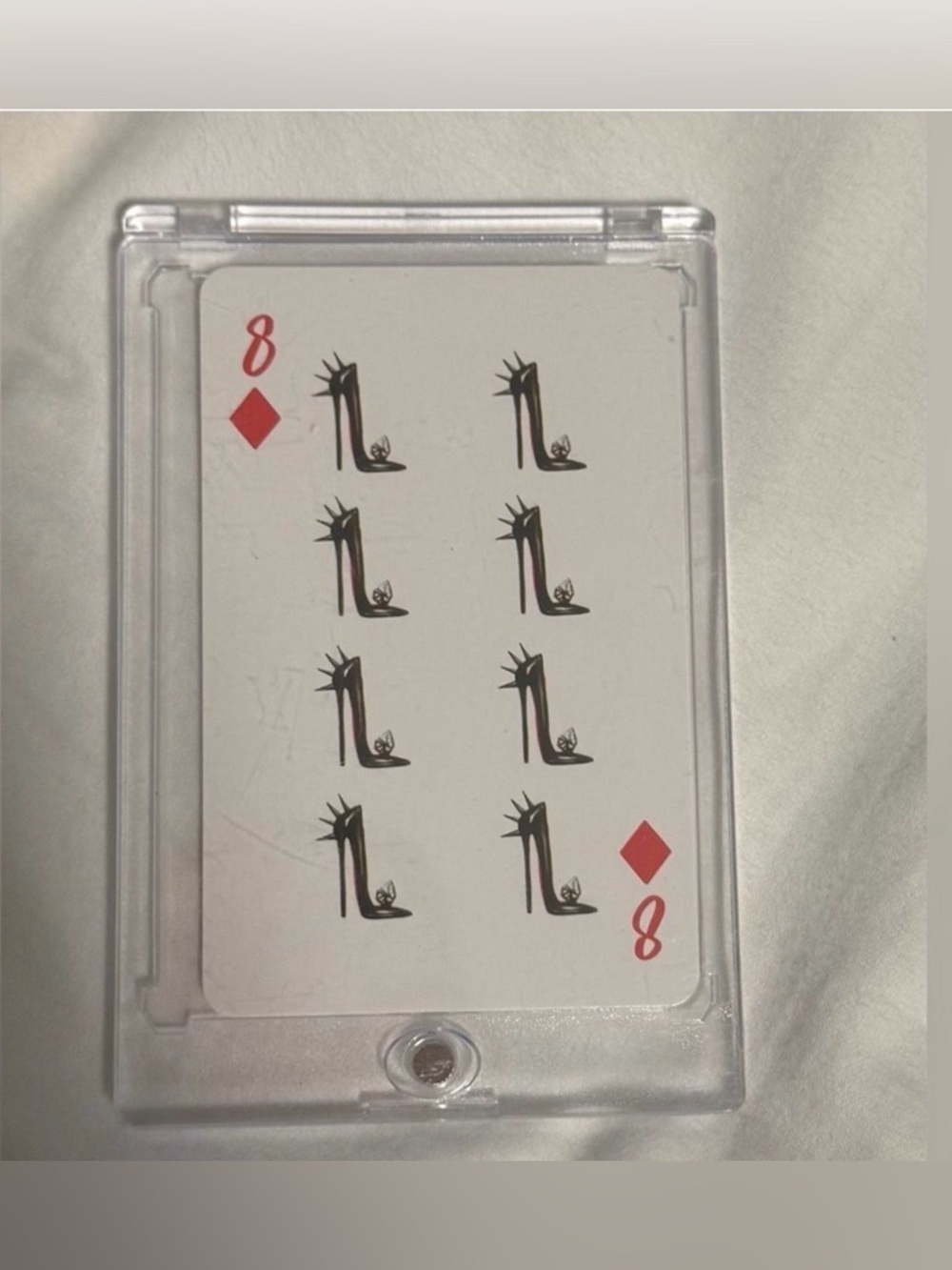 Christian Louboutin High Heel Playing Cards - Red and Black! Thick Plastic Case!